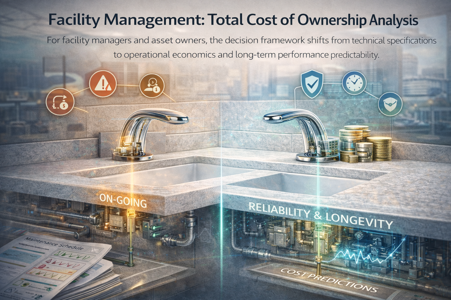 Electromagnetic interference impact on touchless faucet sensor reliability in commercial restroom environments